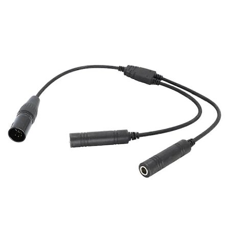 (pow yeah!) GA Doble Kontakter til Airbus 5 Pin XLR Adapter Svart Flyhodetelefonkabel Universal for Fly Com