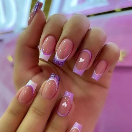 French Fake Nails False Nail W77 W77