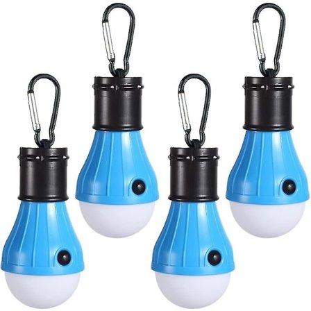 Led-leiriytymisvalo [4 pakkausta] Kannettava Led-telttavalaisin 4 tilaa retkeilyyn, leiriytymiseen ja vaellukseen