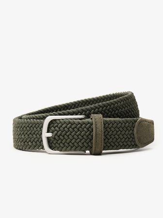 John Henric Men's Grüner Flechtgürtel Size 90