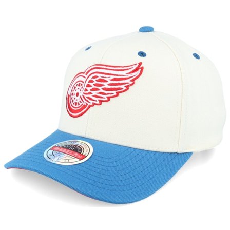 Mitchell & Ness - NHL Beige adjustable Caps - Hatstore Exclusive x Detroit Red Wings Natural Blue Ecru A-frame Adjustable @ Hatstore