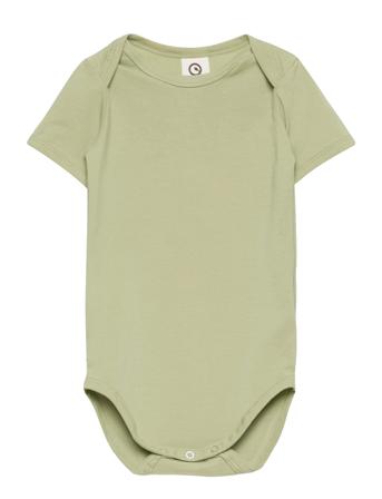 Cozy Me S/S Body Bodies Short-sleeved Grøn Müsli By Green Cotton