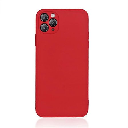 Silikondeksel Kompatibelt med iPhone 11 deksel (Rød), Hevet Kant (Skjerm- og Kamerabeskyttelse), 3-Lags Struktur, Fullstendig Kroppsbeskyttelse