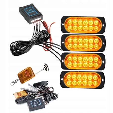 Markeringslampa Strobo Led 12-24v Fjärrkontroll [DB]