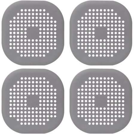 4 stk. silikonavløpsbeskytter med sugekopp, kjøkkenvask