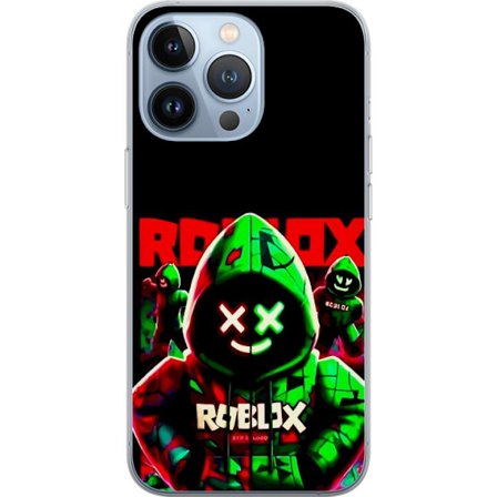Yhteensopiva Puhelinkuori Apple Apple iPhone 13 Pro Roblox Shadow Squad Design tummanvärinen neon-inspiroitunut tyyli, jossa vihreitä ja punaisia ko