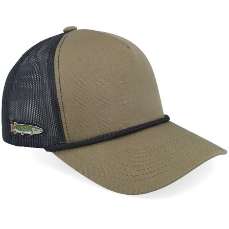 Skillfish - Noir trucker Casquette - Tiny Pike Rope Olive/Black A-frame Trucker @ Hatstore
