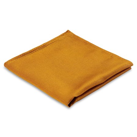 Pañuelo de bolsillo de sarga de seda dorado para hombres - Pañuelos de bolsillo de color liso