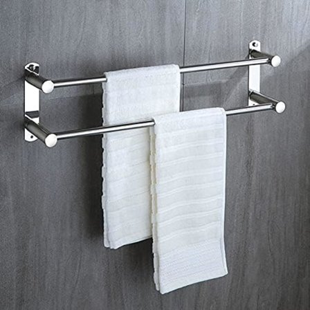 Punch-Free Håndklestativ, Håndklehenger, Veggmontert Håndklestativ Bad Rustfritt Stål Håndkle Bar Håndkleholder for Bad Kjøkken