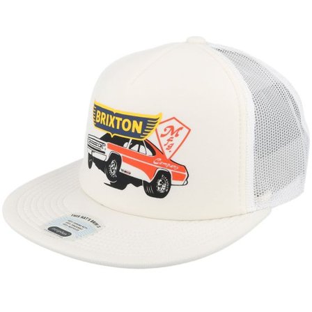 Brixton - Vit trucker Keps - Barona Hat Off White/Off White Trucker @ Hatstore