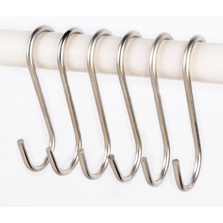 /EA/10 kpl S-muotoisia metallikoukkuja roikkuville ruukuille Kahvikuppiteline Koukut sopivat keittiöön Kylpyhuone hopea