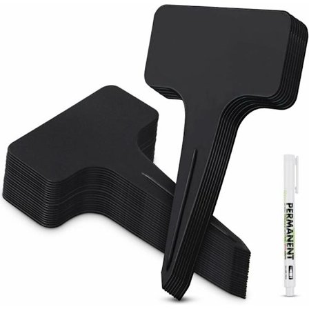 Ulkoilupuutarhan muovinen kasvimerkki T-tyyppinen muovinen vihanneslaastari w