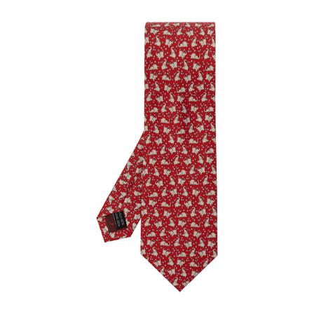 Salvatore Ferragamo Silk tie , Rood , Heren , Maat: ONE Size Stropdassen & Strikjes