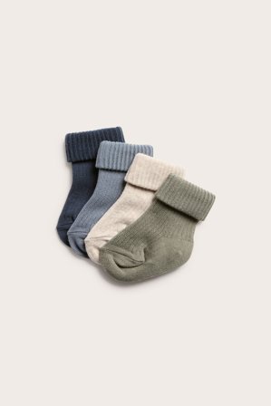 Newbie | 4-pk. ribbestrikkede sokker | Mørkeblå