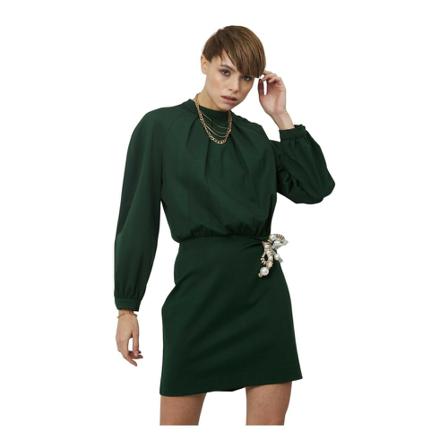 Silvian Heach, Short dress with emphasized waist Groen, Dames, Maat:S,Viscose