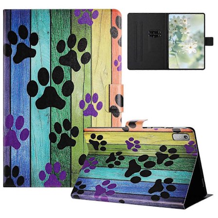 För Lenovo Tab P11 Gen 2 TB-350 Fodral Mönstertryckt Ställ Läder Tablet Skydd med Kortfack