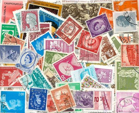 Europa - 100 forskellige frimærker