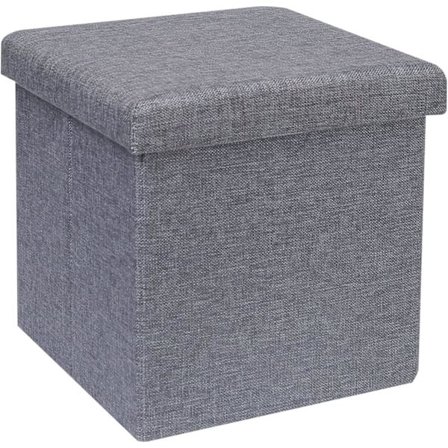 Opbevaringshocker terning stue soveværelse hjemmekontor sovesal lille fodskammel opbevaring fodskammel grå 30*30*30cm