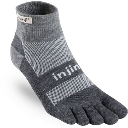 Injinji Outdoor Midweight Mini-Crew NuWool Unisex hiking socks Grey XL (47,5+)