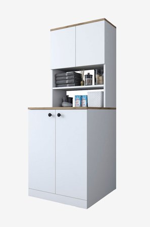 Hanah Home - Skap til vaskemaskin - Kenny - Hvit - Baderomsmøbler - Fra Homeroom