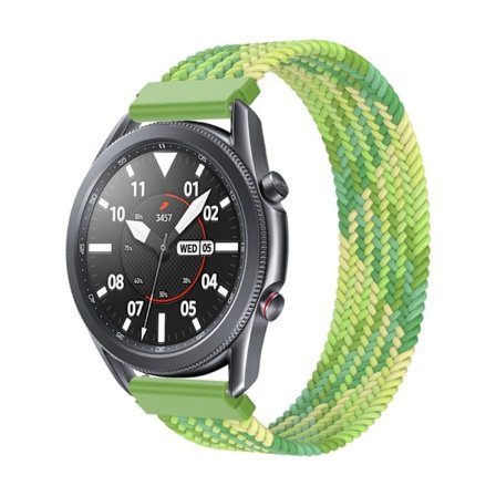 Elastiskt klockarmband i nylon för Samsung Galaxy Watch 4 - Lime Storlek: M