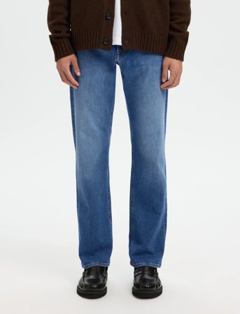 Selected Slh196-Straight Cleo Flex Mb 616 Jns Nos - Blue - 36 x 34