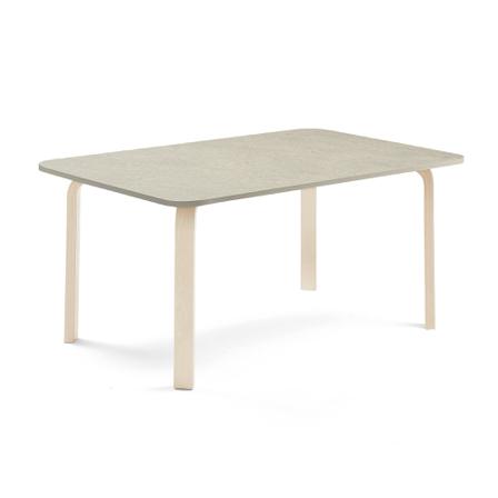 Tisch ELTON, 1400x800x590 mm, Linoleum grau, Birke