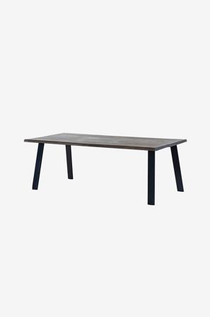 Torkelson - Matbord Exxet 210 cm med utställda ben i metall - Brun - Matbord - Från Homeroom