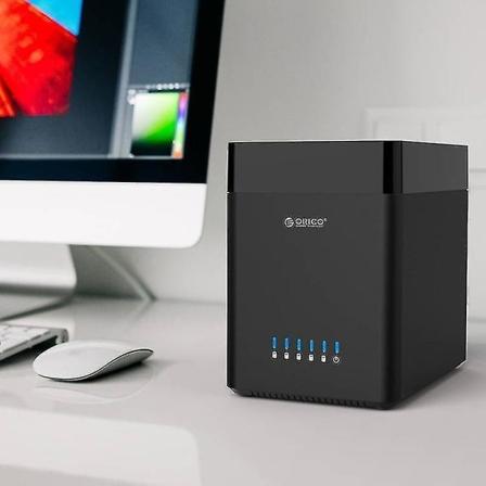 ORICO DS500C3 3,5 tum 5-fack magnetisk typ USB-C / Type-C hårddiskhölje med blå LED