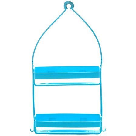 Dobbelt lag badeværelse hængende hylde badekar opbevaringsartikler plastik rack DIY brusebad arrangør holder køkken opbevaring