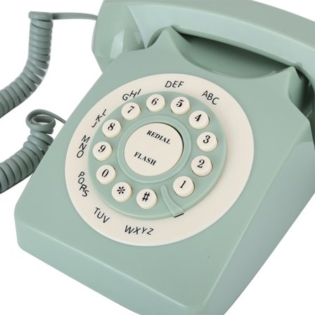 Antikt Europæisk Vintage Fastnet Telefon Grøn Høj Definition Opkald Store Tydelige Knapper
