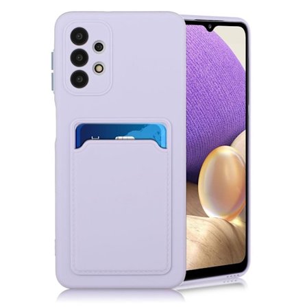 Card Holder Suojakuori For Samsung Galaxy A32 - Vaaleanvioletti