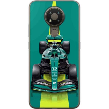 Yhteensopiva Puhelinkuori Nokia Nokia 3.4 Aston Martinin Formula 1 -auto vihreässä kilpailumuotoilussa, jossa on moderni studiosentuntma