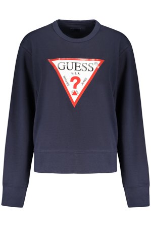 Guess Jeans Felpa Senza Zip Donna Blu