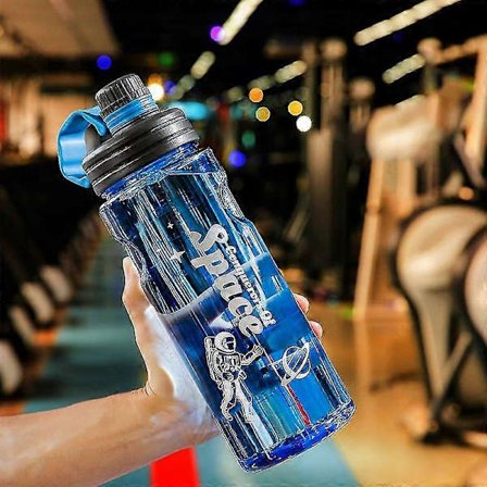 2 Liters Sportsvattenflaskor Transparent Plast Vattenkopp BPA-fri Vattenflaska Portabel Utomhus