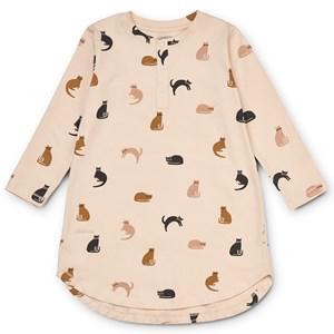 Liewood Miauw / Apple Blossom Mix Printed Pajama 98 cm - Nightwear - 98 CM - Cream