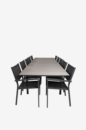 Venture Home - Matgrupp Levels med 10st matstolar Copacabana - Svart - Matgrupper - Från Homeroom