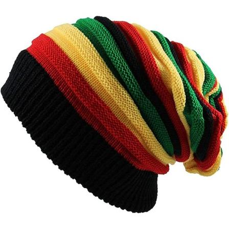 Fashion Bob Marley Jamaicansk Reggae Mössa Flerfärgad Randig Rasta H