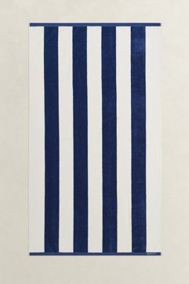 GANT - Strandhåndkle med dristige striper vintage blue