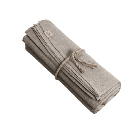 Lovely Linen Duk Classic - Manglat Lin Bordstextil Unisex Beige Ø150 cm