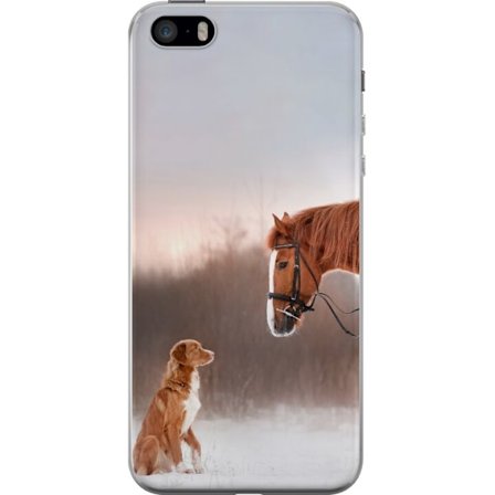 Kompatibel Mobilcover til Apple Apple iPhone SE (2016) Hest & Hund