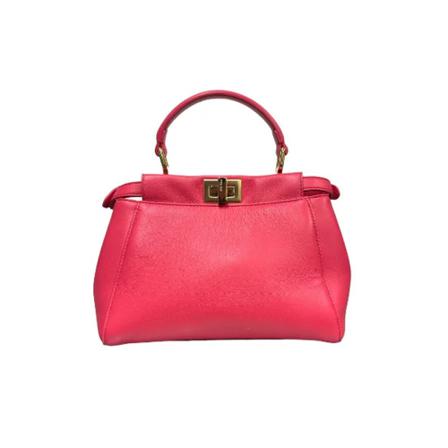 Fendi Vintage Pre-owned Leather handTass , Roze , Dames , Maat: ONE Size Vintage Tassen