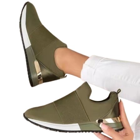 Dammode lätta gym enfärgade sportskor casual -