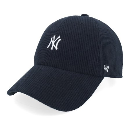 47 Brand - MLB Schwarz unconstructed Cap - New York Yankees MLB Base Runner 47 Clean Up Black Dad Cap / Unconstructed @ Hatstore
