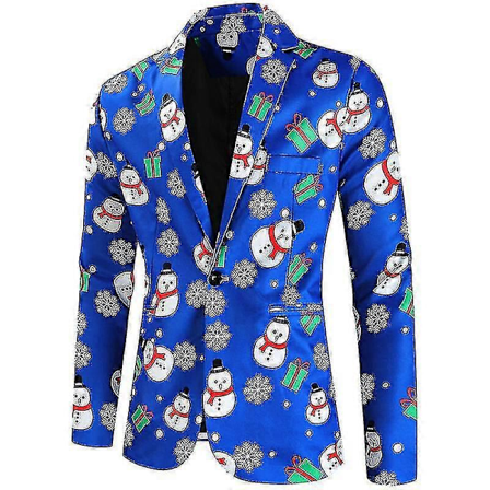 Juleblazere for menn, avslappet blazer med én knapp for jul