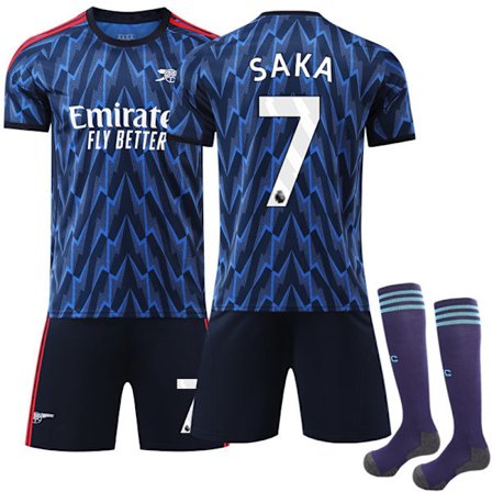 25-26 Arsenal Bortaställ Barn Vuxen Fotbollströja Nr. 7 Saka 26
