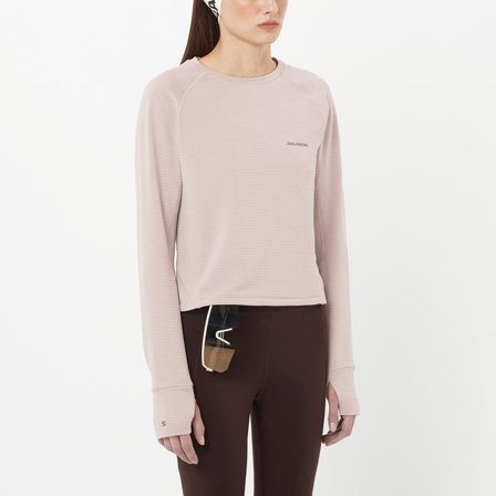 Salomon - Langarmshirt Baselayer Damen Essential Lightwarm - Etherea