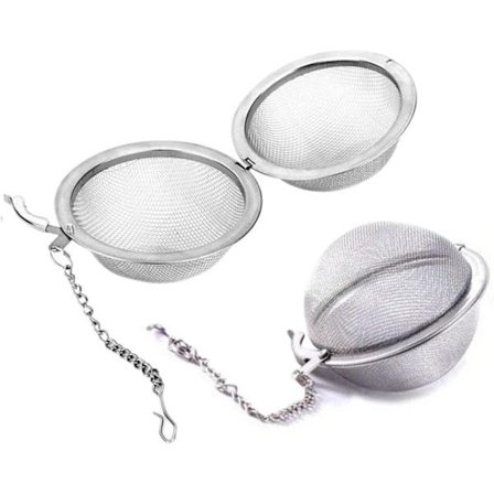 2PCS Infuser Filter Ball Pass -Teas Ball Shaped Tea Strainers Stainless Steel Mesh Spoon for Leaves Herbs Filter-