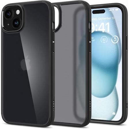 Spigen Ultra Hybrid - kotelo iPhone 15:lle (Frost Black)