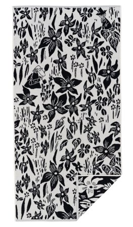 Mummi Arabia Håndkle Lilje Svart-Hvit 70x104